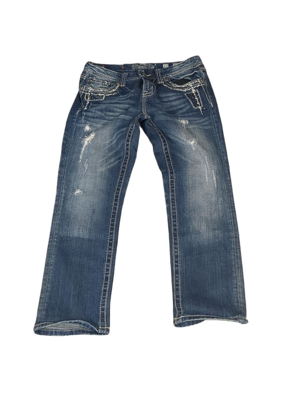 Miss me distressed easy crop jeans size 27